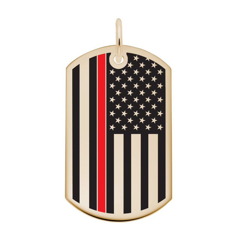 Rembrandt Charms - Rembrandt Charms - USA Flag with Red Stripe - 8399-071 - Birmingham Jewelry