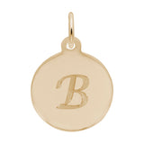 Rembrandt Charms - Script Initial Disc Charm-Letter B - 1896-002 Rembrandt Charms Charm Birmingham Jewelry 