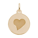 Rembrandt Charms - Initial Disc Charm-Heart - 1897 Rembrandt Charms Charm Birmingham Jewelry 