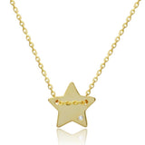 Star Shaped Necklace with CZ Birmingham Jewelry Silver Necklace Birmingham Jewelry 