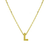 Small Initial L Necklace (Silver) Birmingham Jewelry Silver Necklace Birmingham Jewelry 