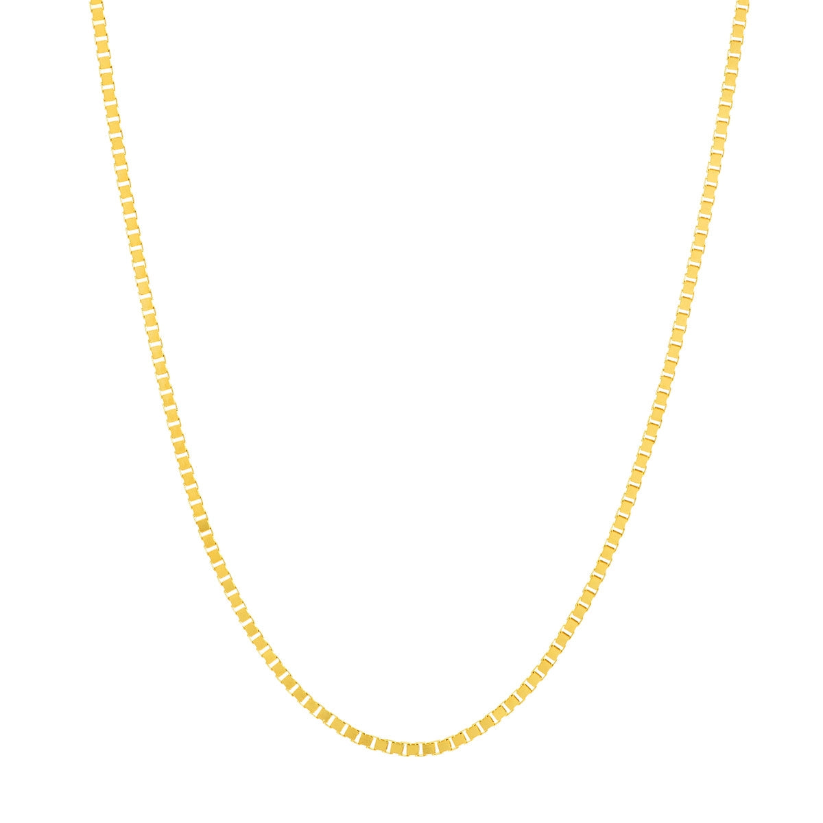14K Gold 0.96mm Box Chain with Slider Birmingham Jewelry Chain Birmingham Jewelry 