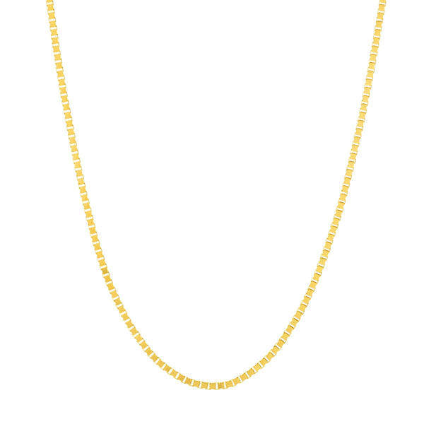 14K Gold 0.96mm Box Chain with Slider Birmingham Jewelry Chain Birmingham Jewelry 