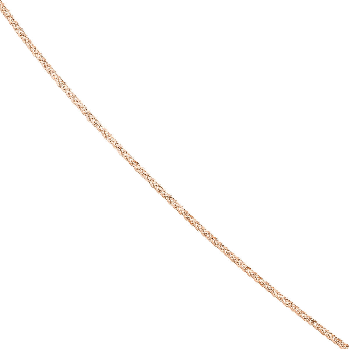 14K Gold 1.15mm Square Wheat Chain with Slider Bead Birmingham Jewelry Chain Birmingham Jewelry 