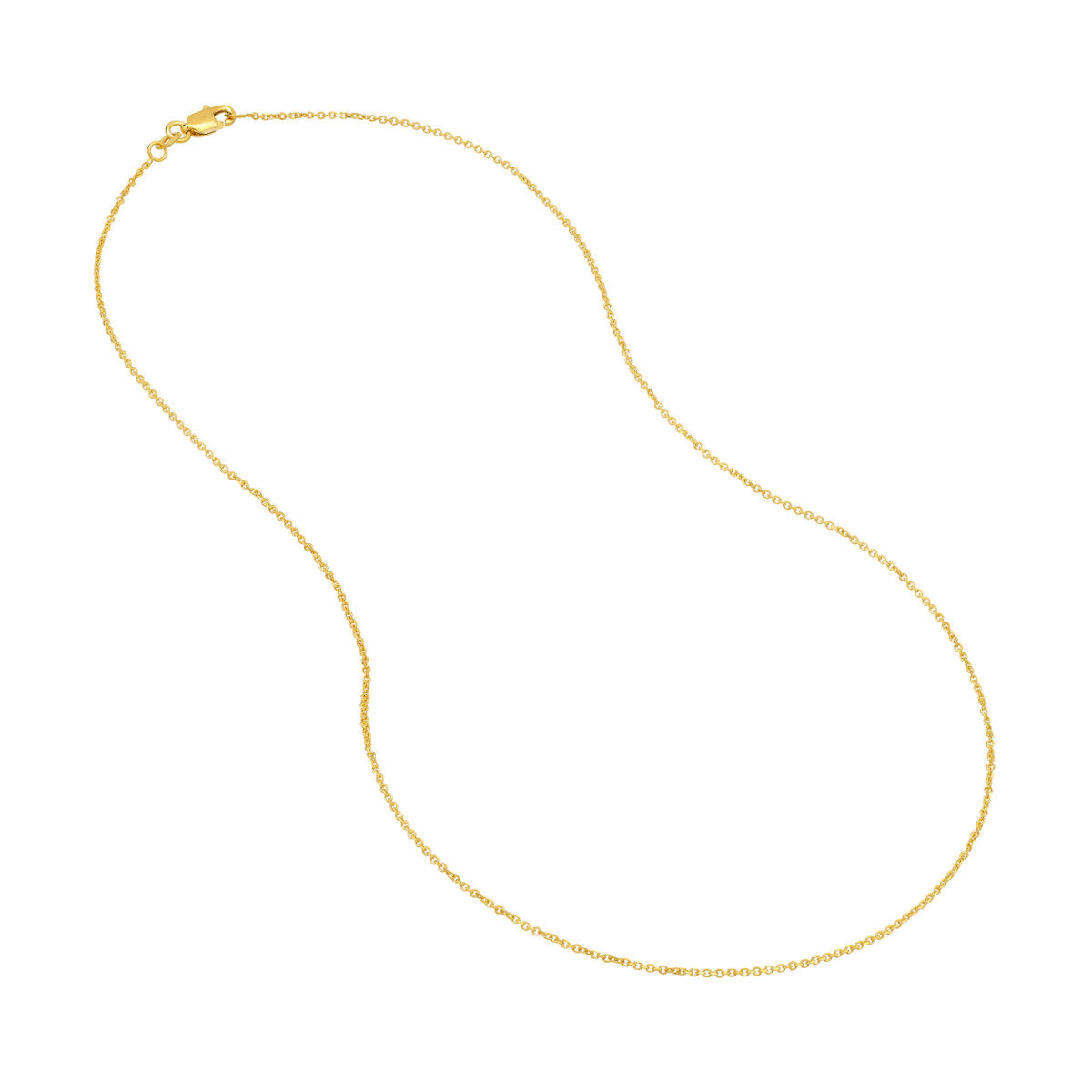 14K Gold 1.05mm D/C Cable Chain with Lobster Lock Birmingham Jewelry Chain Birmingham Jewelry 