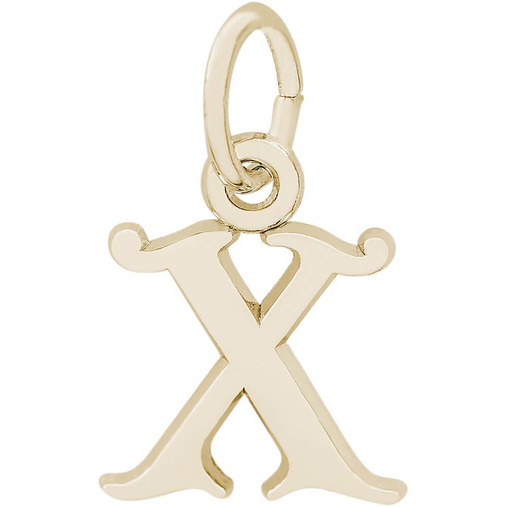 Rembrandt Charms - Curly Initial Accent Charm - 4765 "10K GOLD" Rembrandt Charms Charm Birmingham Jewelry 