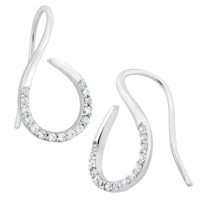 Silver Slide Earrings - BJSESE1156 Birmingham Jewelry Silver Earrings Birmingham Jewelry 