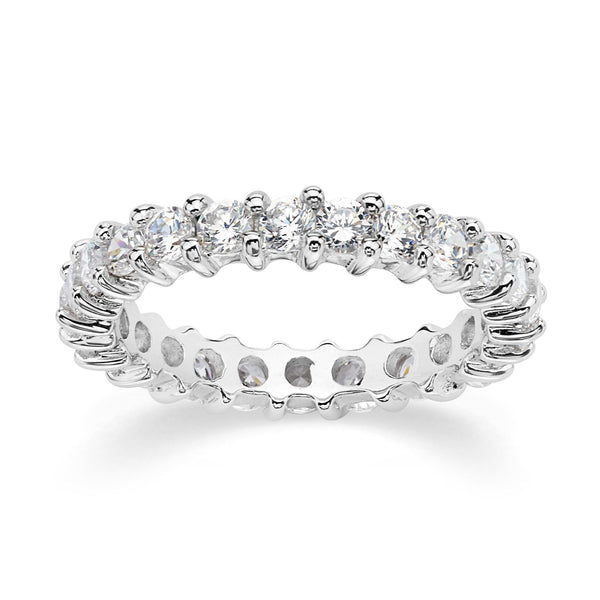 Silver CZ Eternity Band - BJSESR974 Birmingham Jewelry Silver Ring Birmingham Jewelry 