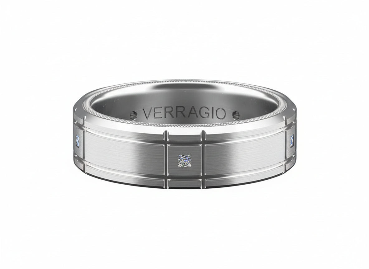VWD-7909 VERRAGIO Men's Wedding Band Birmingham Jewelry Verragio Jewelry | Matching Wedding Band VWD-7909