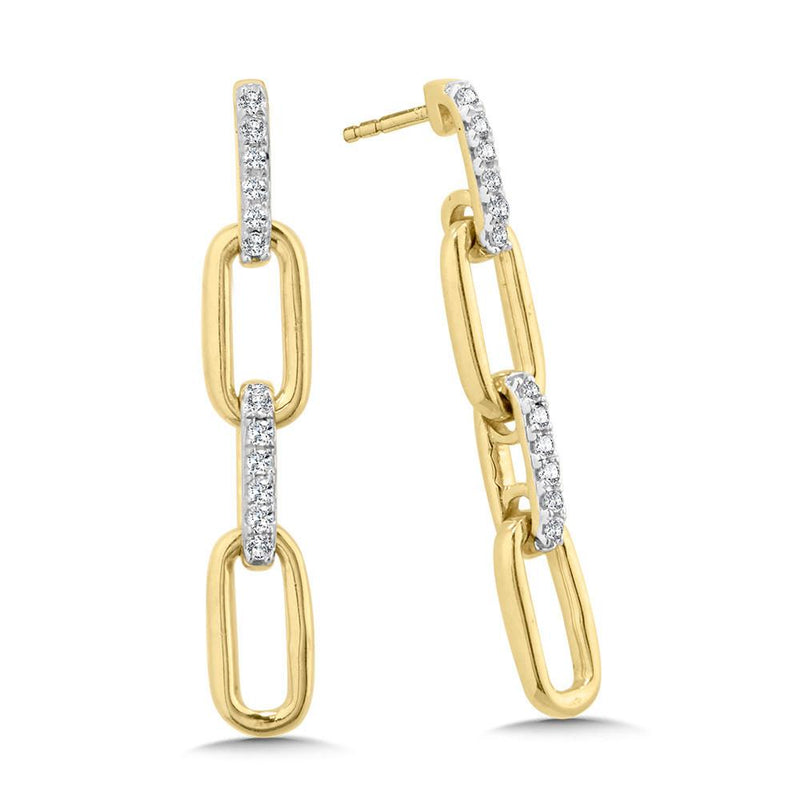 10K 4-LOOP PAPERCLIP DIAMOND EARRINGS Birmingham Jewelry Earrings Birmingham Jewelry 