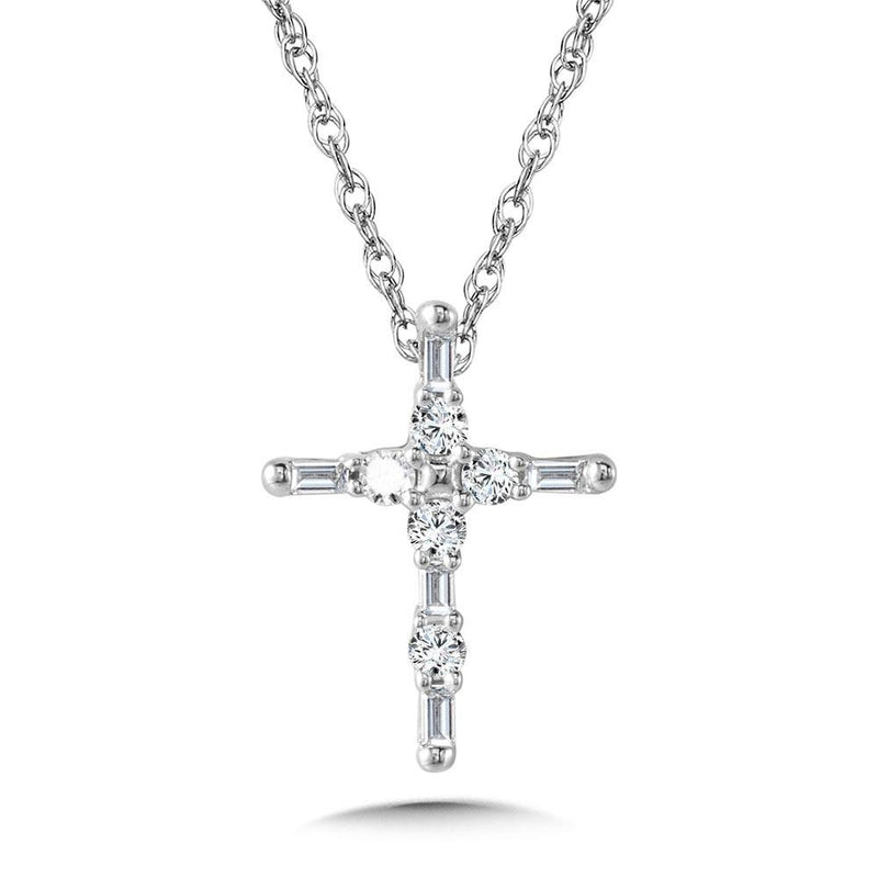 10K BAGUETTE DIAMOND CROSS PENDANT Birmingham Jewelry Pendant Birmingham Jewelry 