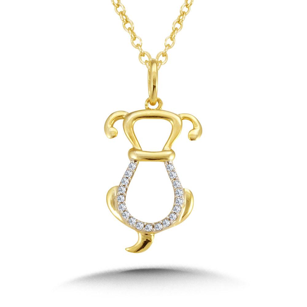 10K DIAMOND DOG PENDANT Birmingham Jewelry Pendant Birmingham Jewelry 