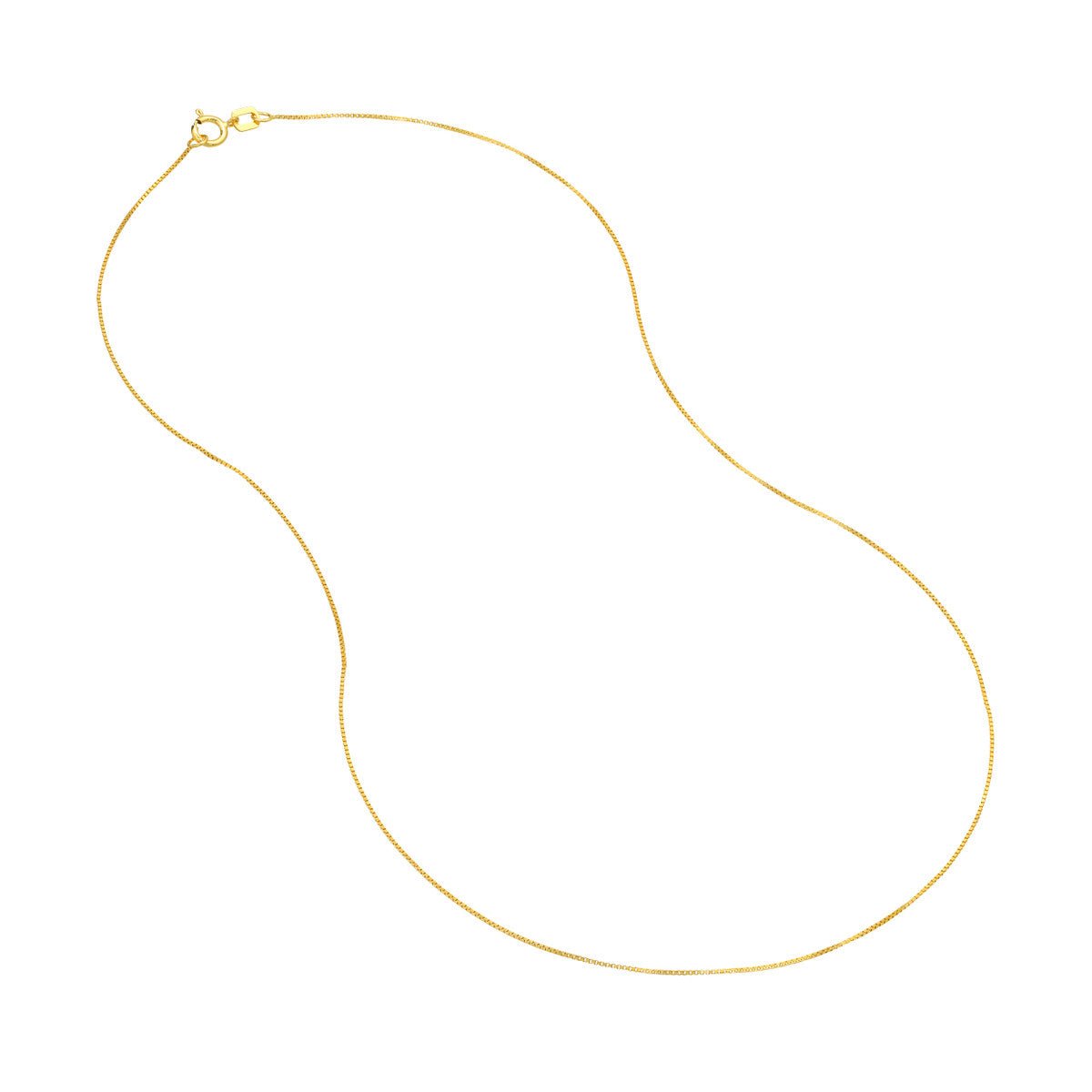 Birmingham Jewelry - 10K Gold 0.55mm Box Chain with Spring Ring - Birmingham Jewelry