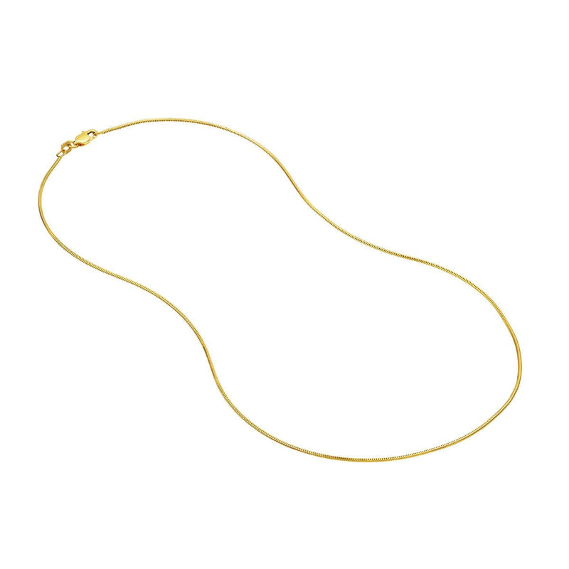 10K Gold 1mm Snake Chain with Lobster Lock Birmingham Jewelry Chain Birmingham Jewelry 