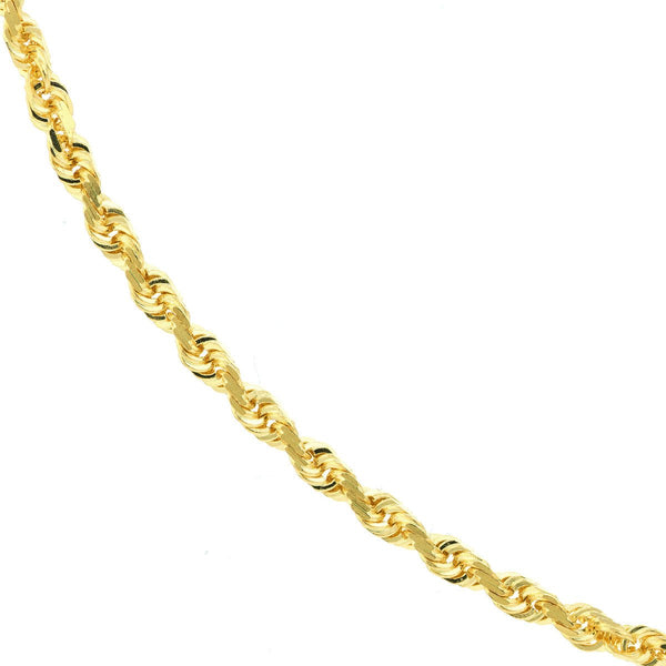 10K Gold 2.15mm D/C Rope Chain with Lobster Lock Birmingham Jewelry Chain Birmingham Jewelry 