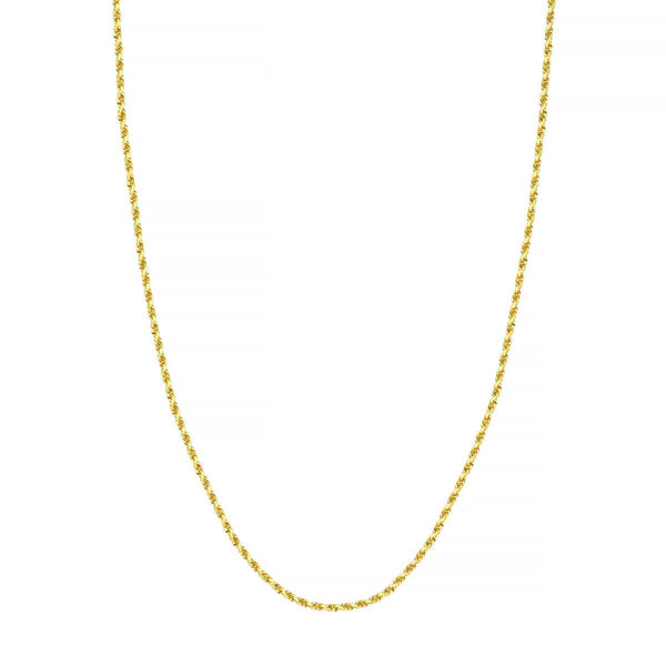 10K Gold 2.15mm D/C Rope Chain with Lobster Lock Birmingham Jewelry Chain Birmingham Jewelry 