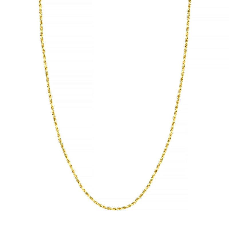 10K Gold 2.15mm D/C Rope Chain with Lobster Lock Birmingham Jewelry Chain Birmingham Jewelry 