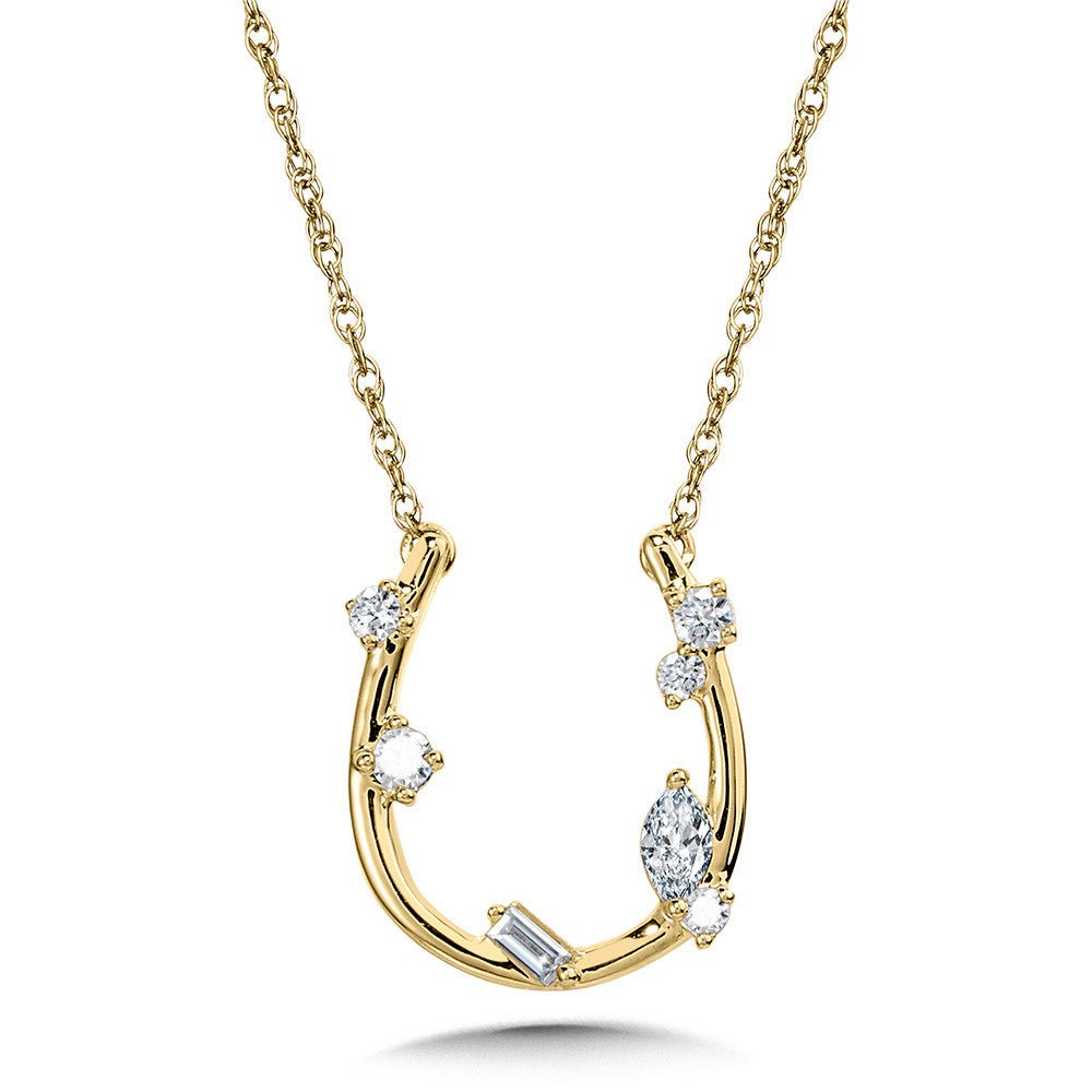 10K SCATTERED DIAMOND & HORSESHOE-SHAPED CONSTELLATION PENDANT Birmingham Jewelry Pendant Birmingham Jewelry 