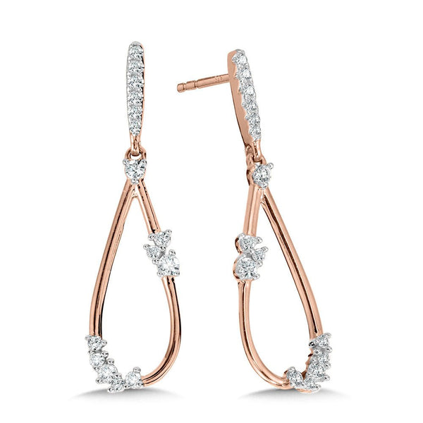10K SCATTERED DIAMOND & PEAR-SHAPED DANGLING CONSTELLATION EARRING Birmingham Jewelry Earrings Birmingham Jewelry 