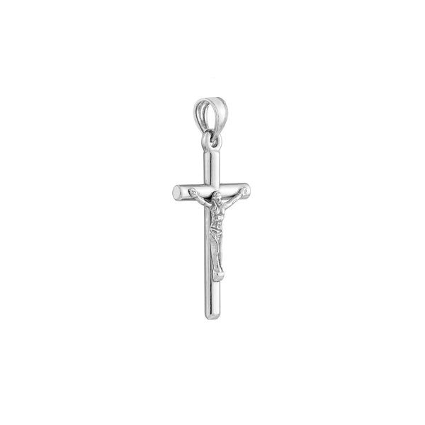 Birmingham Jewelry - 10K White Gold Basic HP 3D Crucifix - Birmingham Jewelry