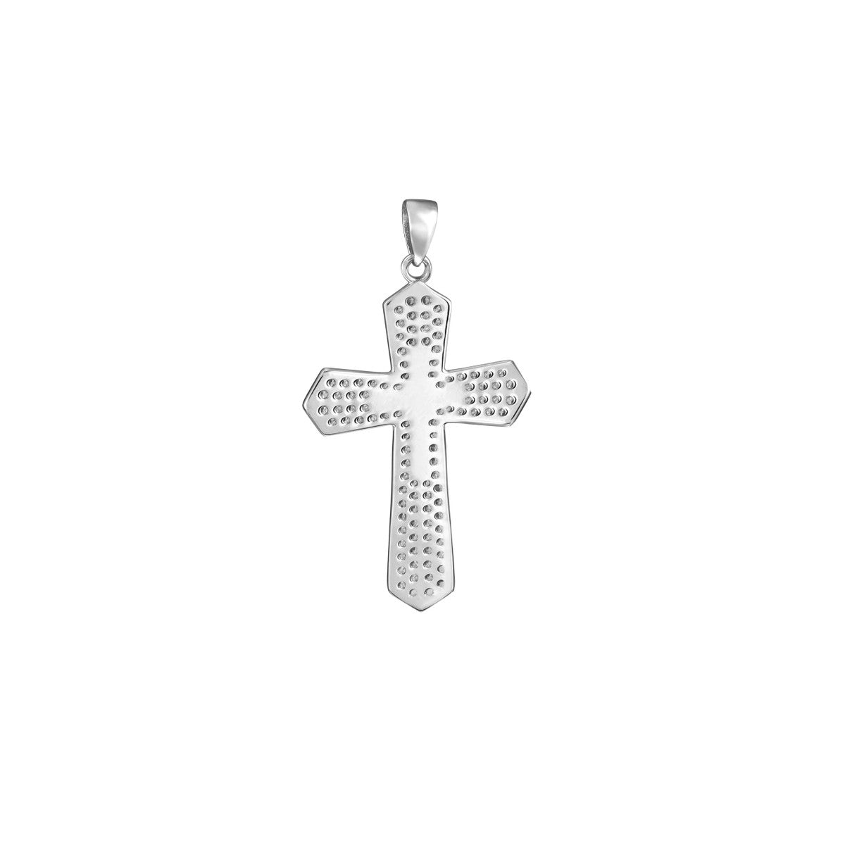 10K White Gold Large CZ Cross and Small Cross Pendant Birmingham Jewelry Pendant Birmingham Jewelry 
