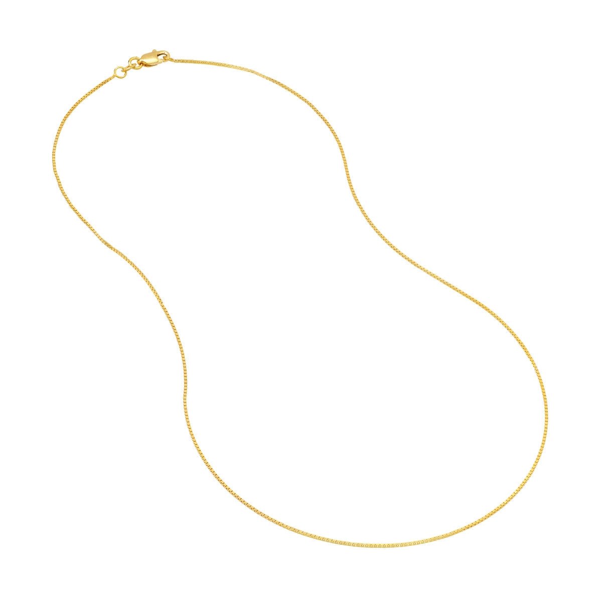10K Yellow Gold 0.73mm Box Chain with Lobster Birmingham Jewelry Chain Birmingham Jewelry 