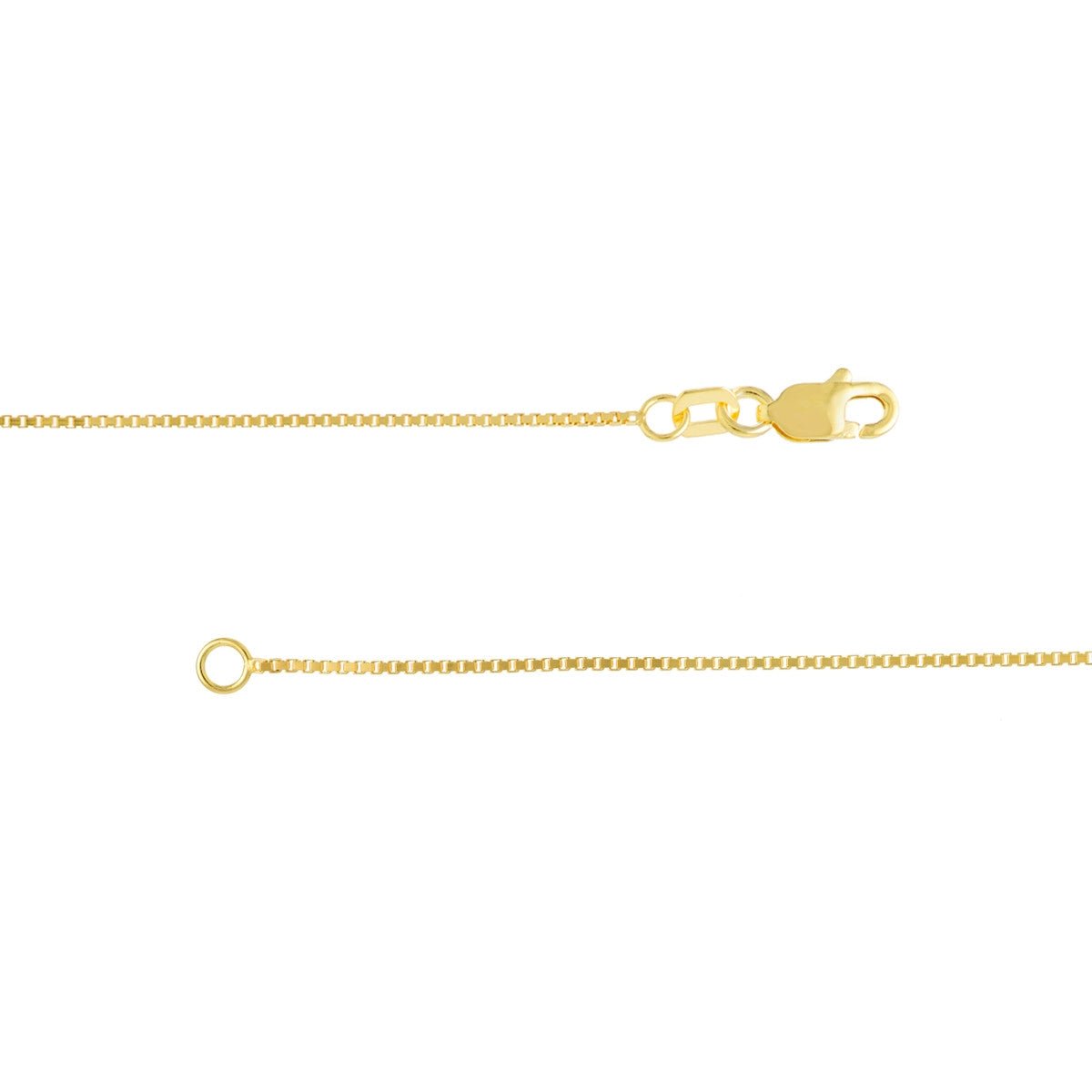 10K Yellow Gold 0.73mm Box Chain with Lobster Birmingham Jewelry Chain Birmingham Jewelry 