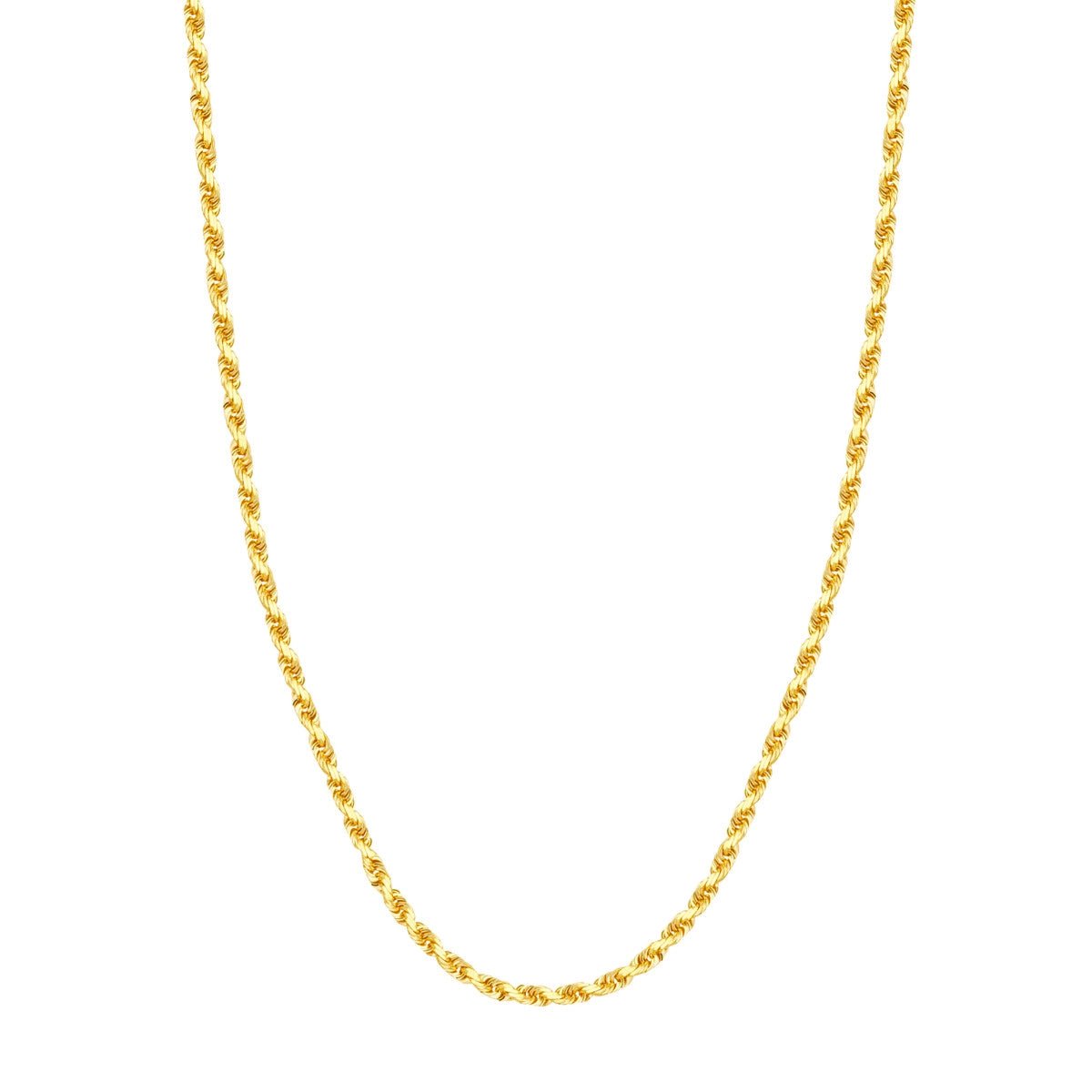 10K Yellow Gold 3.8mm D/C Rope Chain with Lobster Lock Birmingham Jewelry Chain Birmingham Jewelry 