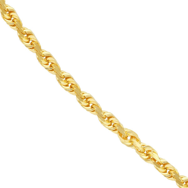 10K Yellow Gold 3.8mm D/C Rope Chain with Lobster Lock Birmingham Jewelry Chain Birmingham Jewelry 