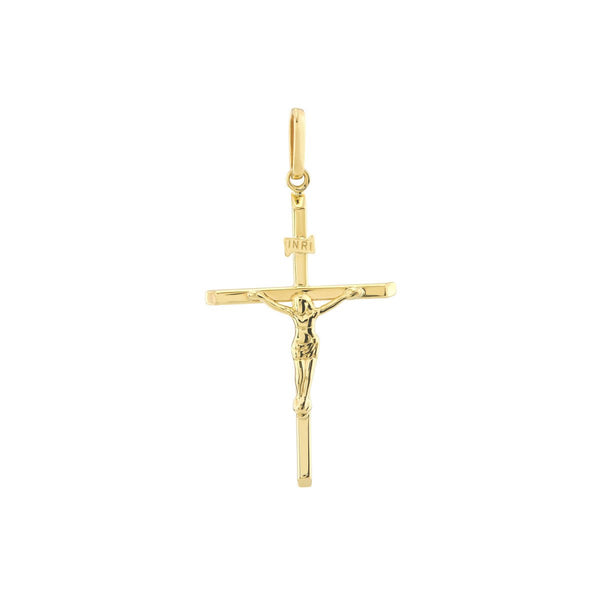 Birmingham Jewelry - 10K Yellow Gold High Polished Crucifix Pendant - Birmingham Jewelry