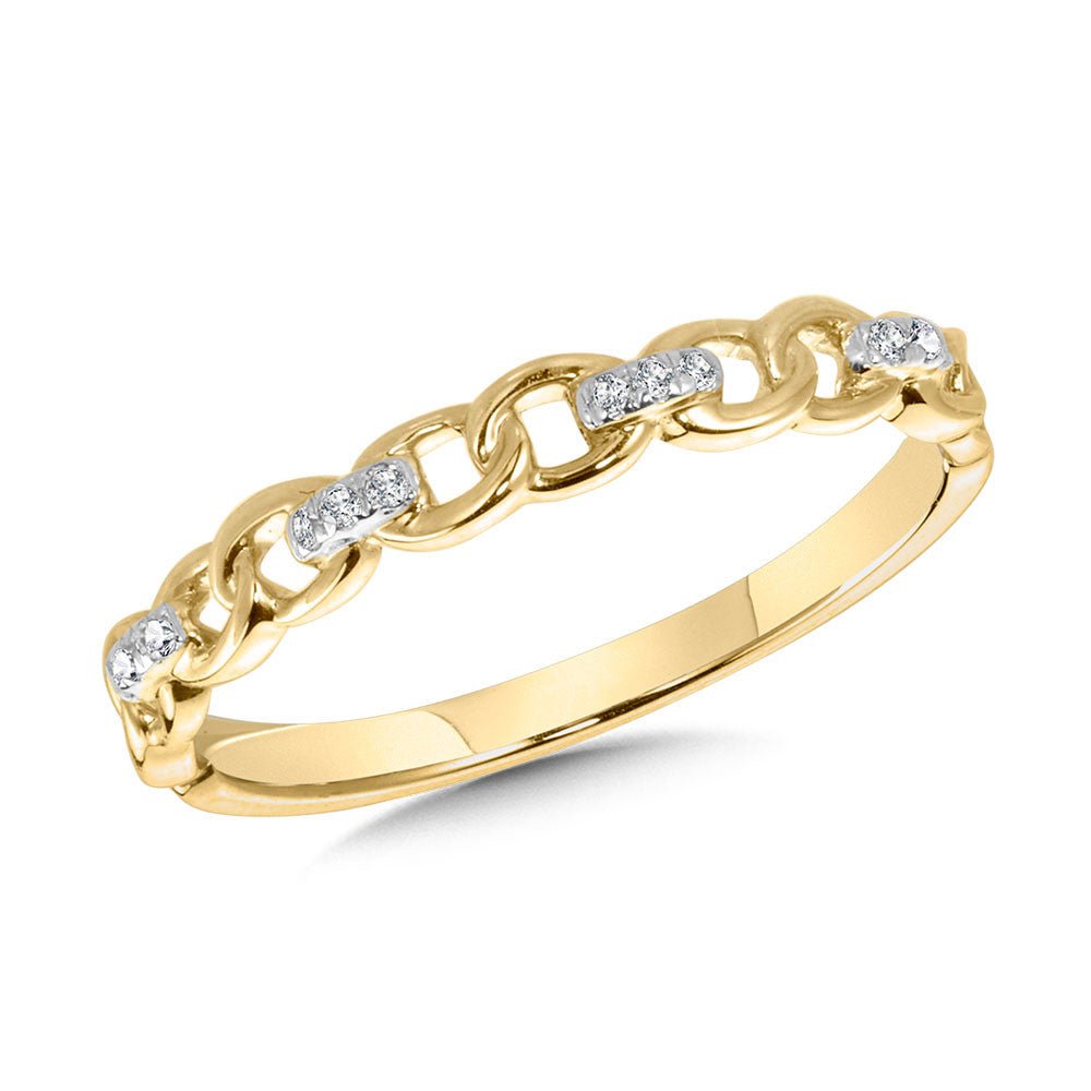10K YELLOW GOLD LINK-N-LOVE CHAIN-STYLE STACKABLE BAND Birmingham Jewelry Stackable Band Birmingham Jewelry 