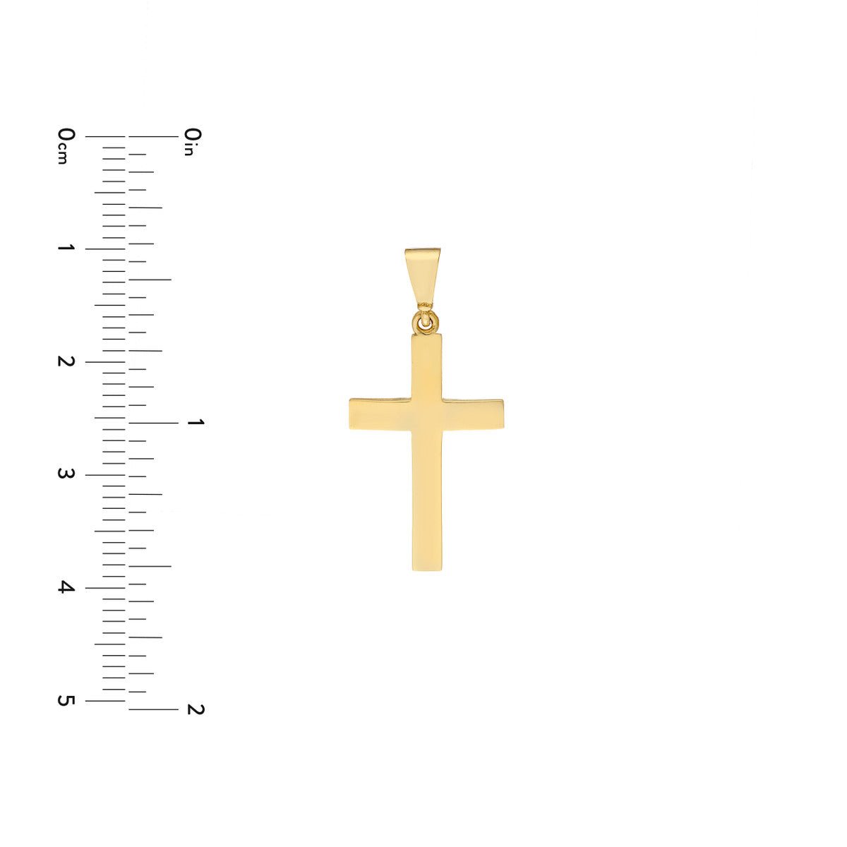 Birmingham Jewelry - 10K Yellow Gold Straight Edge Cross Pendant - Birmingham Jewelry