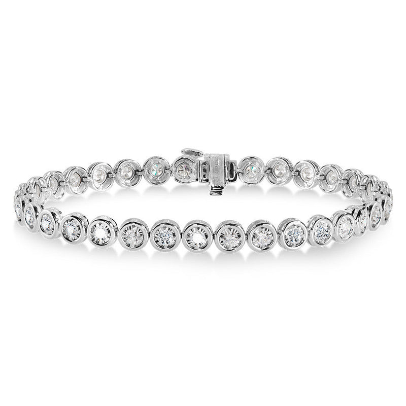 14K BEZELED DIAMOND STAR TENNIS BRACELET Birmingham Jewelry Bracelet Birmingham Jewelry 