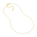 Birmingham Jewelry - 14K Gold 0.70mm Adjustable Child's Cable Chain - Birmingham Jewelry