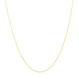 Birmingham Jewelry - 14K Gold 0.70mm Adjustable Child's Curb Chain - Birmingham Jewelry