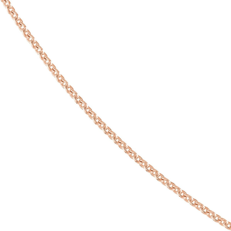 14K Gold 0.70mm Adjustable Cable Chain with Spring Ring