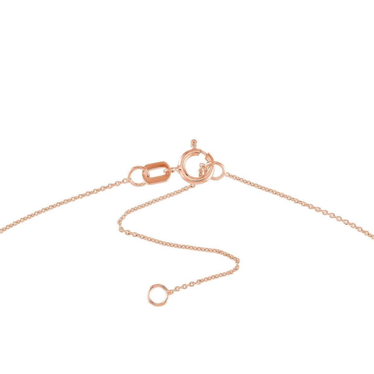 14K Gold 0.7mm Adjustable Cable Chain with Spring Ring Birmingham Jewelry Chain Birmingham Jewelry 