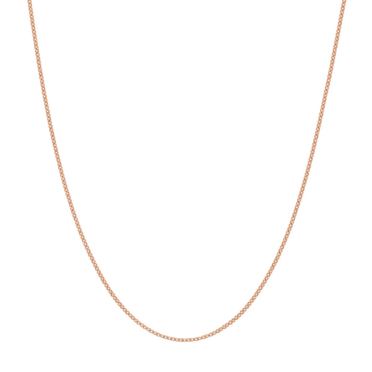14K Gold 0.7mm Adjustable Cable Chain with Spring Ring Birmingham Jewelry Chain Birmingham Jewelry 