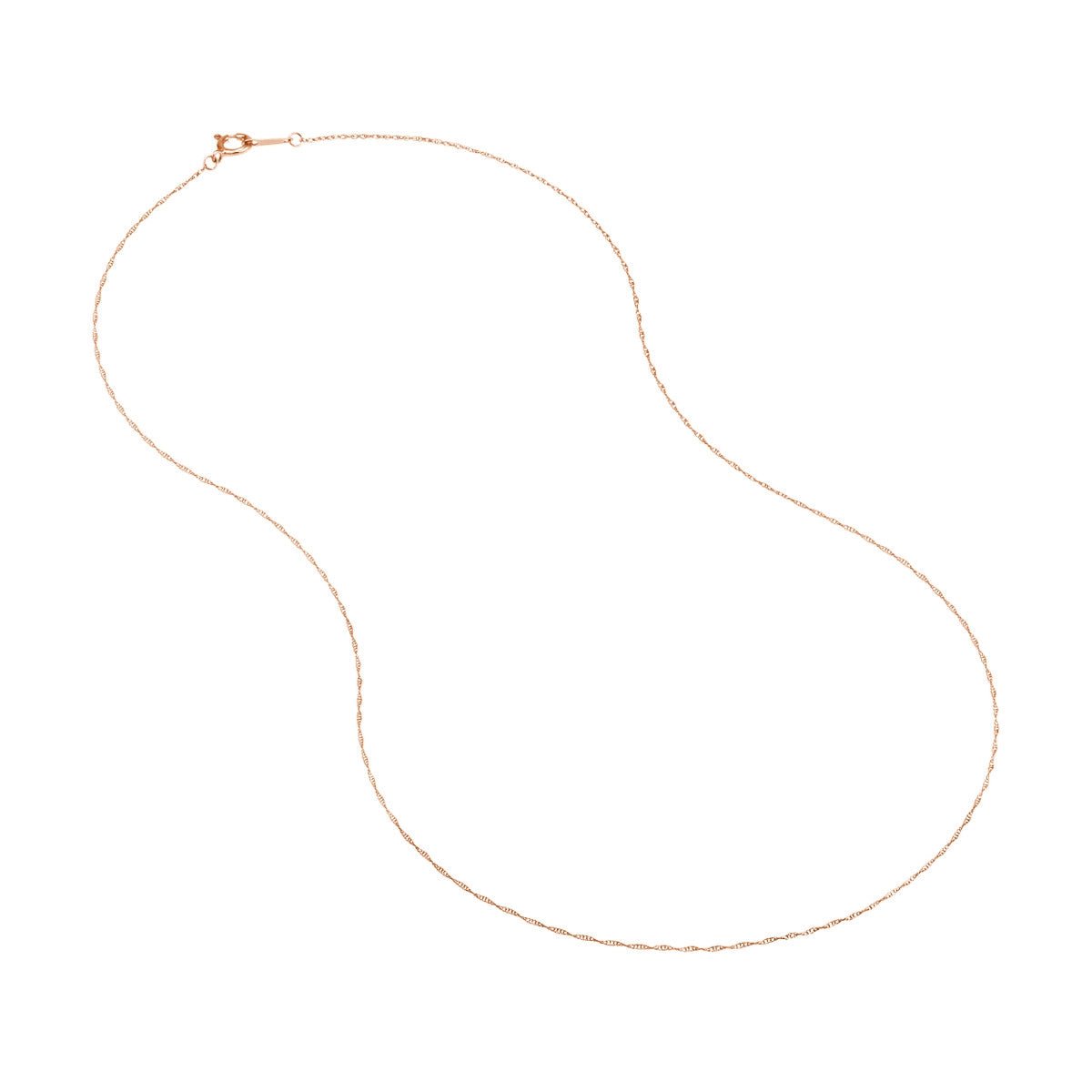 14K Gold 0.80mm Pendant Rope with Spring Ring Birmingham Jewelry Chain Birmingham Jewelry 