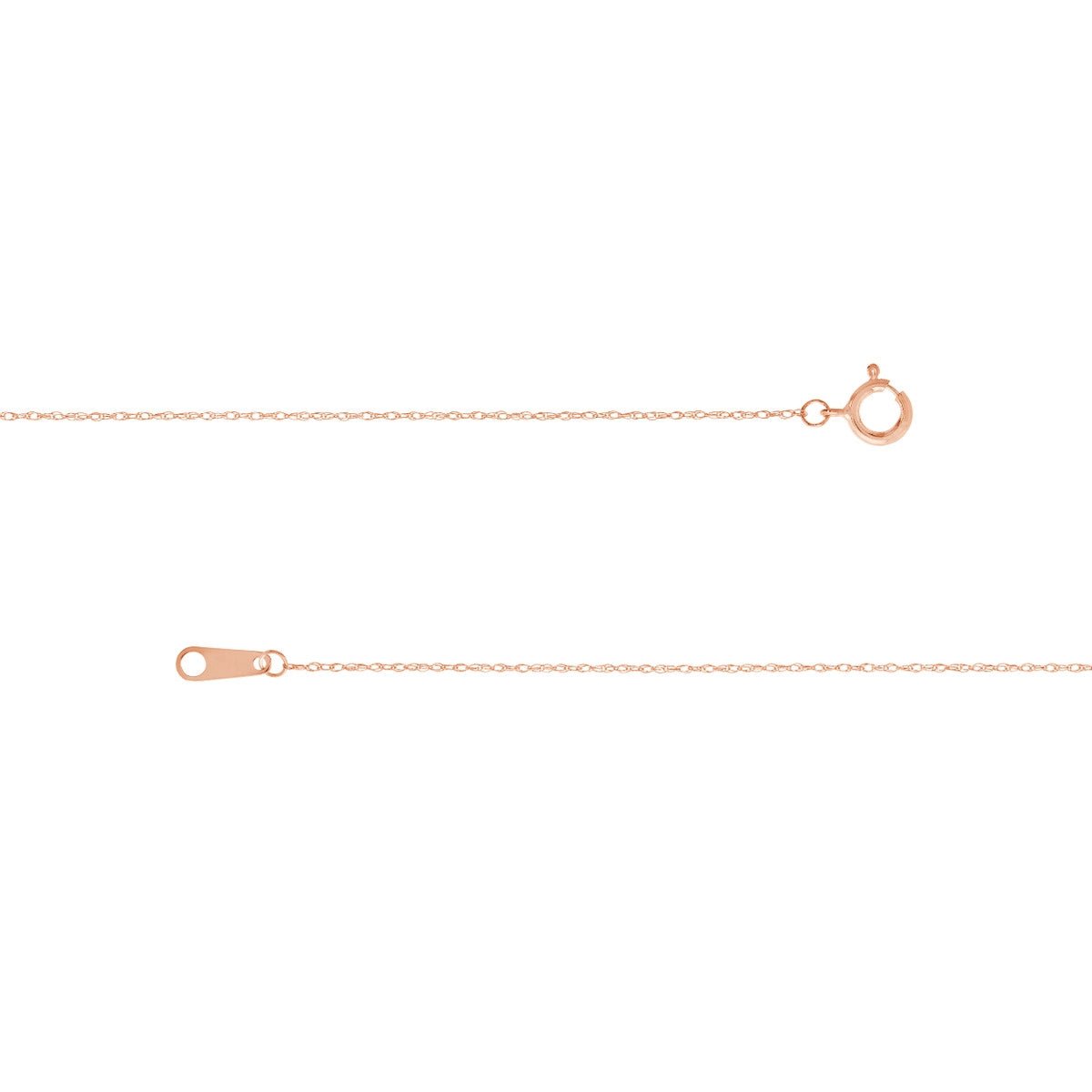 14K Gold 0.80mm Pendant Rope with Spring Ring Birmingham Jewelry Chain Birmingham Jewelry 