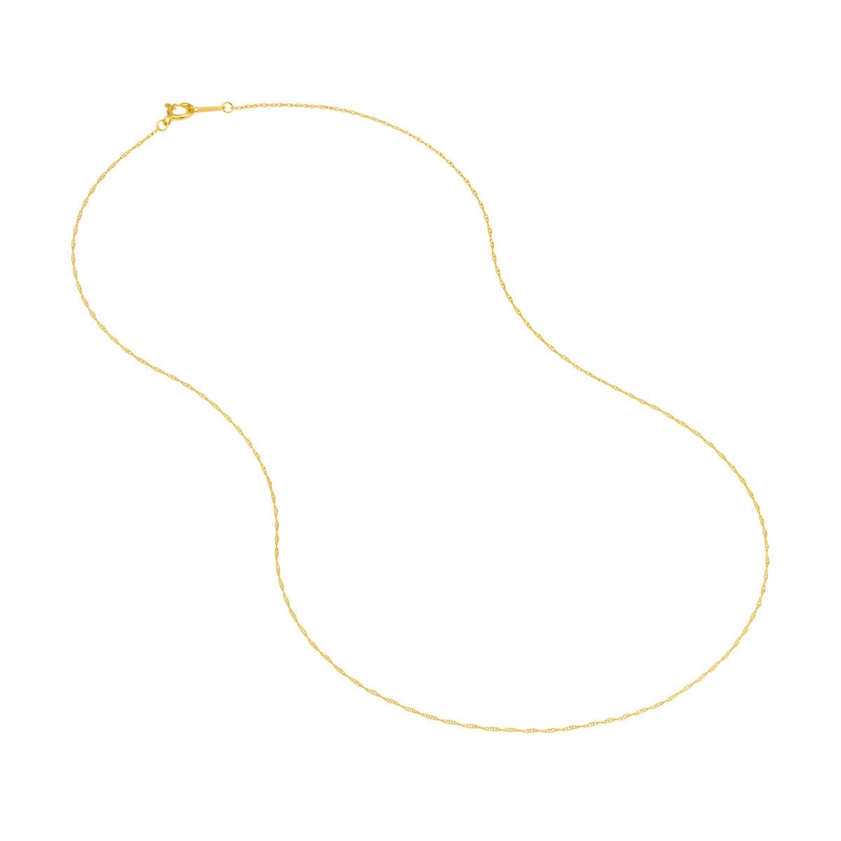 14K Gold 0.80mm Pendant Rope with Spring Ring Birmingham Jewelry Chain Birmingham Jewelry 