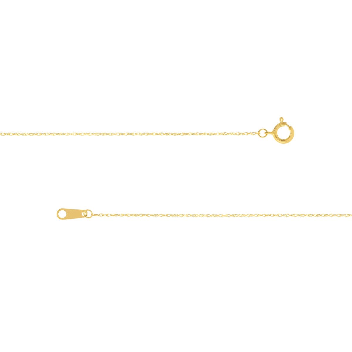 14K Gold 0.80mm Pendant Rope with Spring Ring Birmingham Jewelry Chain Birmingham Jewelry 
