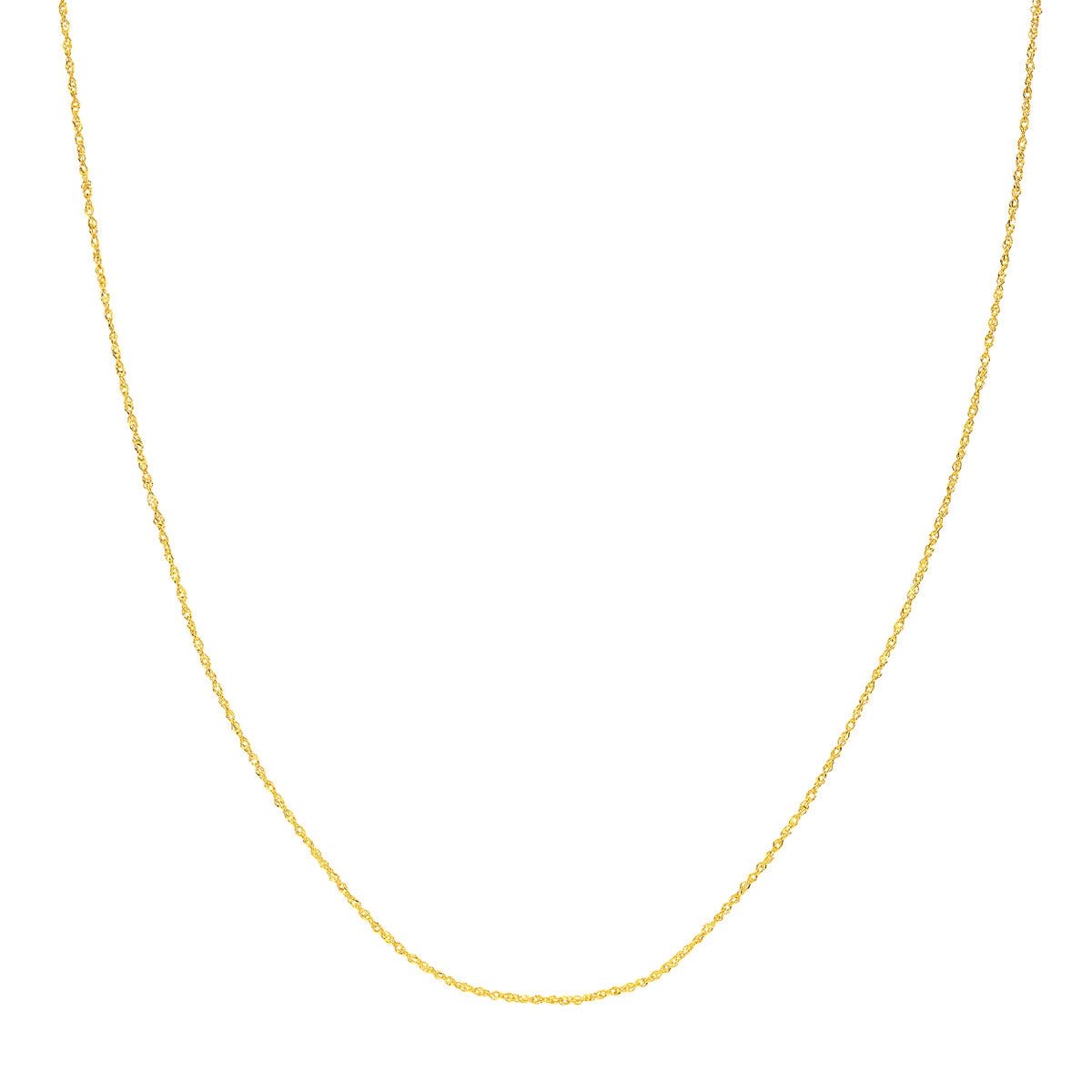 14K Gold 0.85mm Sparkle Singapore Chain with Lobster Lock Birmingham Jewelry Chain Birmingham Jewelry 