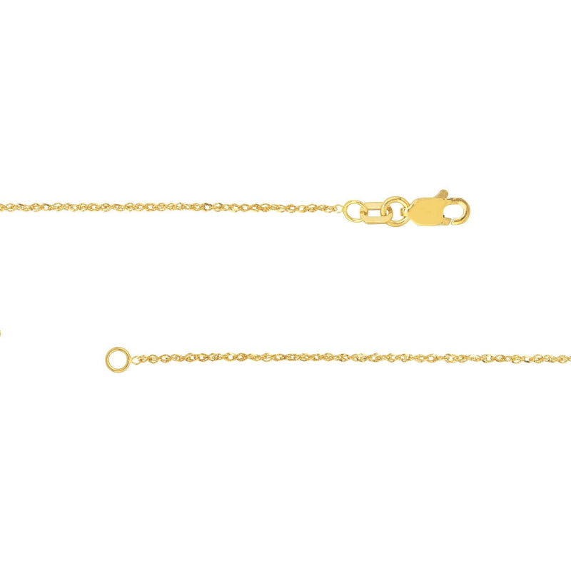 14K Gold 0.85mm Sparkle Singapore Chain with Lobster Lock Birmingham Jewelry Chain Birmingham Jewelry 