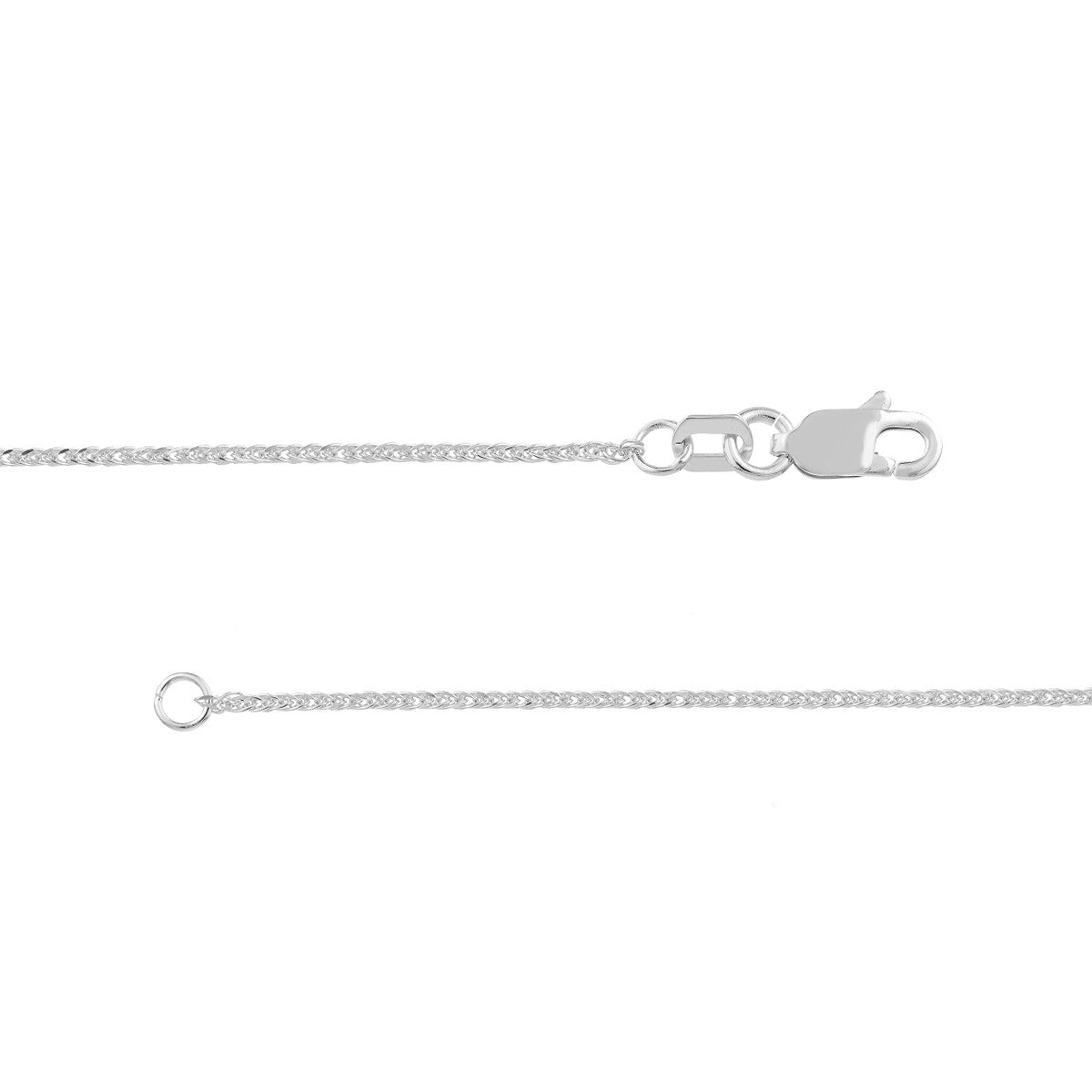 14K Gold 0.85mm Square Wheat Chain with Lobster Lock Birmingham Jewelry Chain Birmingham Jewelry 