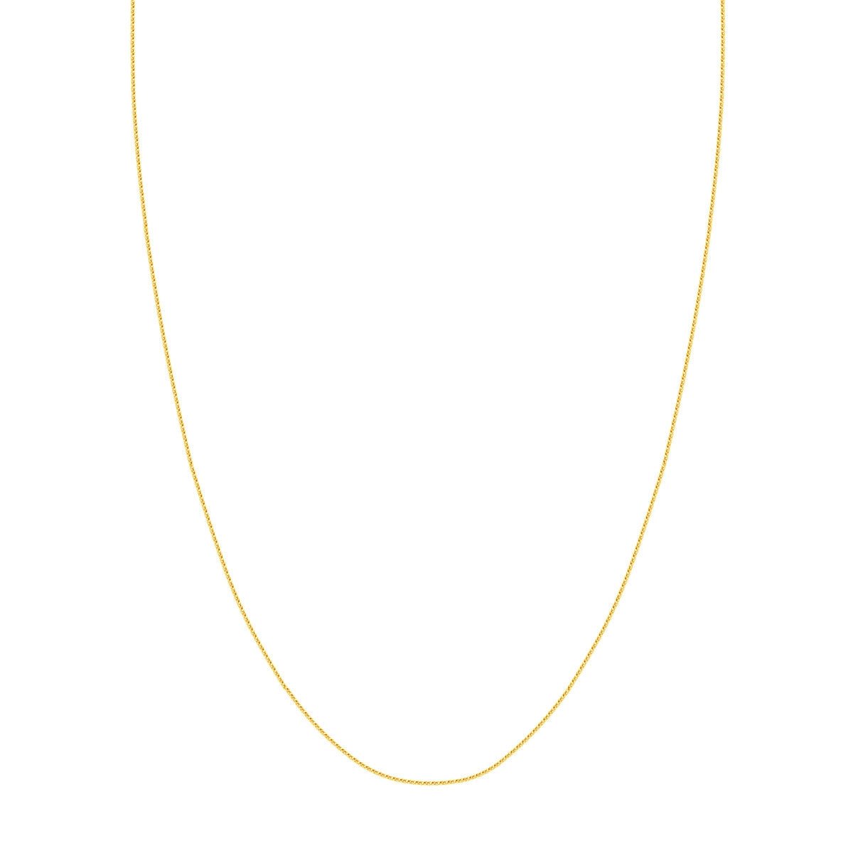 14K Gold 0.85mm Square Wheat Chain with Lobster Lock Birmingham Jewelry Chain Birmingham Jewelry 