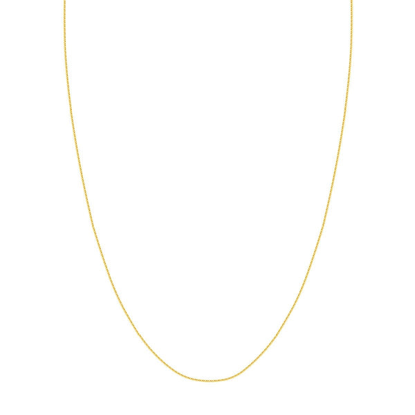 14K Gold 0.85mm Square Wheat Chain with Lobster Lock Birmingham Jewelry Chain Birmingham Jewelry 