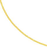 14K Gold 0.85mm Square Wheat Chain with Lobster Lock Birmingham Jewelry Chain Birmingham Jewelry 