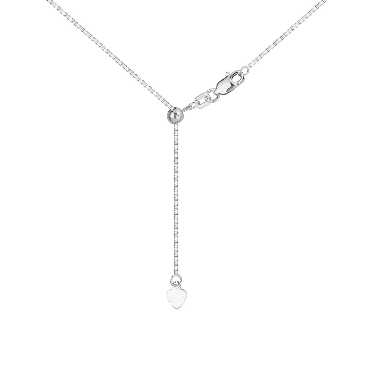 14K Gold 0.96mm Box Chain with Slider Birmingham Jewelry Chain Birmingham Jewelry 