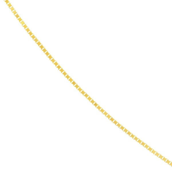 14K Gold 0.96mm Box Chain with Slider Birmingham Jewelry Chain Birmingham Jewelry 